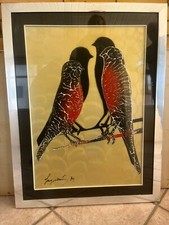 2 quadri di sage vernis( Gino falzon) in cornice originale realizzati su lastra