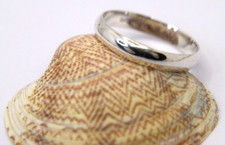 ANELLO nuovo IN ARGENTO 925 STERLING FEDINA larga 3,2mm UOMO DONNA con box