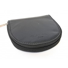 Portamonete con zip in pelle