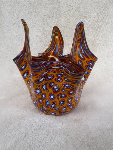Vaso fazzoletto millefiori