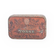 ND * Scatola, Barattolo in Latta "Pastiglie Paneraj, per La Tosse - Dott. Enrico