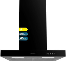 Cappa Estrattore 60 Cm Bolero Flux TM 606500 Black A. Motore 165 W, Decorativo C