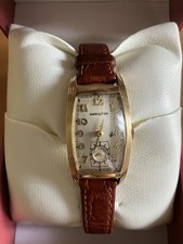 orologio Hamilton Linwood vintage, art decò incamiciato oro 14k, anno 1938 
