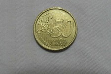 50 Centesimi 2001 Spagna Spain Euro Errore Variante Conio Decentrato Rovescio 