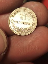 20 centesimi 1863 zecca  M MILANO  ARGENTO   Vittorio Emanuele II
