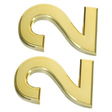  2 adesivi con numeri dorati