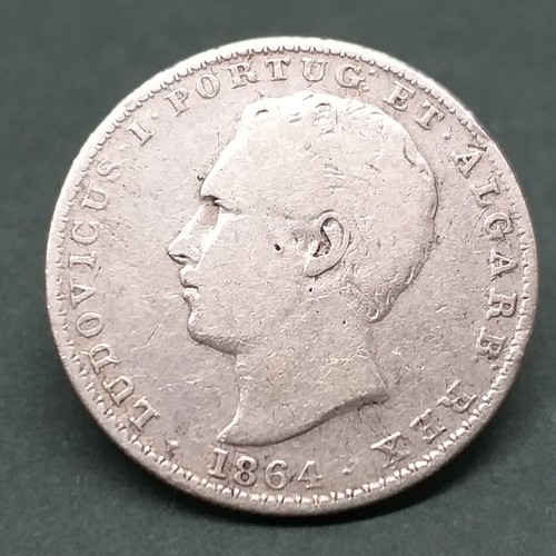 Moneta argento portogallo - argento, 1864