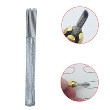 Tatuaggio sopracciglia microblading 40 aghi rotondi trucco semipermanente lame manuali