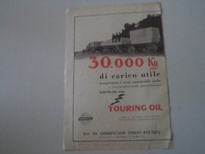 advertising Pubblicità 1930 OLIO TOURING OIL - EMILIO FOLTZER GENOVA