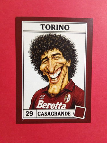 Figurina caricatura calciatori - figurina,