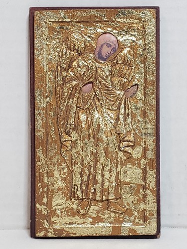 Icona angelo legno intagliato - icona,