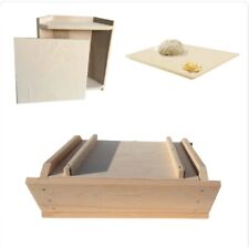 Maidda siciliana,vasca impasto, maida in legno massello con coperchio spianatoia