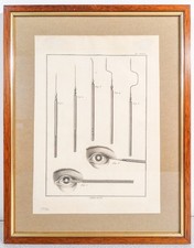 ⚜️ STAMPA GRAFICA 1790 INCISIONE MEDICINA CHIRURGIA OCULISTICA OFTALMICA OTTICA