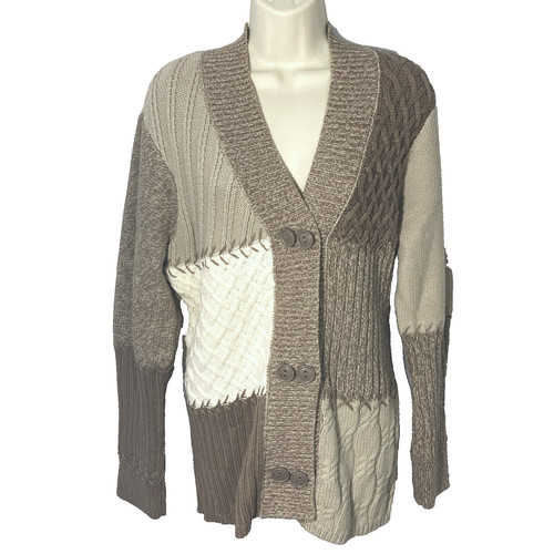 Cardigan neutro grosso maglia