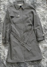S Max Mara trench vichy bianco