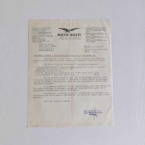 1961 moto guzzi ufficio - moto,