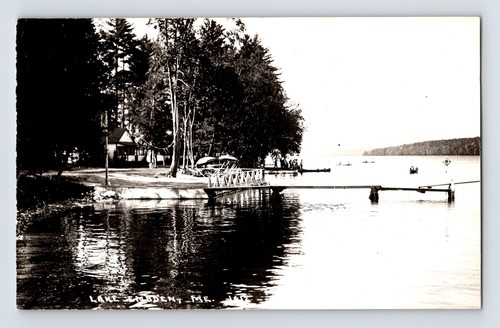 Cartolina rppc maine - maine, lake