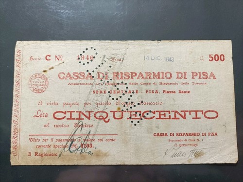 Assegno 500 lire - 500,