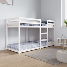 vidaXL Letto a Castello Bianco