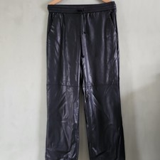 Zara pantalone ecopelle gamba