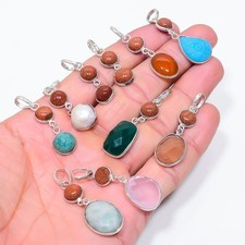 Lotto 10 pezzi ciondolo multi pietra sole Sitara gemma gioielli fatti a mano ...