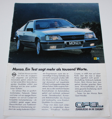 Werbung opel monza august 1983 - werbung,