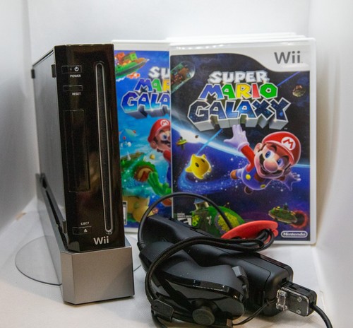 Nintendo wii black console - wii,