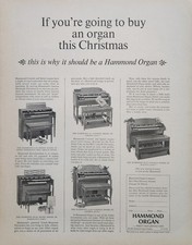 Pubblicità stampa organo Hammond 1963 B-3 decorazione arte da parete ephemera L-102 spinetta