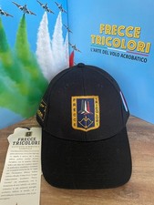 Cappellino Uomo Aeronautica Militare Frecce Tricolori - Cotone Nero con Visiera