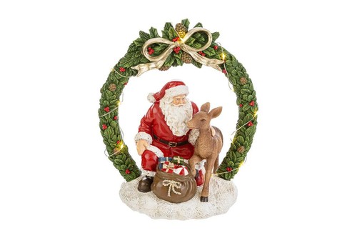 Babbo natale led con renna - natale,