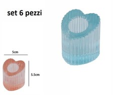 x Set 6 Pezzi Porta Candele
