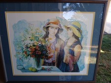 ARTISTA CHARLES LANIER (b. 1938) LES FILLES, GRANDE LITOGRAFIA, FIRMATA E 262/350