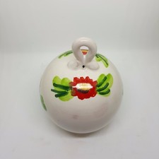 Palline di natale in ceramica vietrese maiolicate a mano Bianca personalizzata