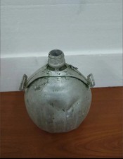 Vecchia Borraccia Militare In Alluminio  Fiaschetta Antica Vecchia