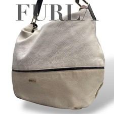 Borsa a tracolla FURLA bicolore logo ferramenta pelle grande capacità