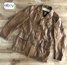 Giacca di pelle Belstaff HAMPSTEAD, serie GoldLabel, cuero antico, taglia L