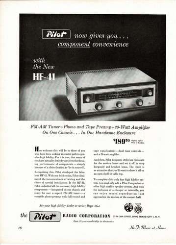 1956 pilot radio corp - pilot, hf-42