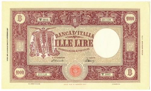 1000 lire barbetti grande - barbetti,