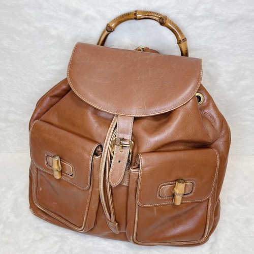 Gucci zaino marrone cammello - marrone,