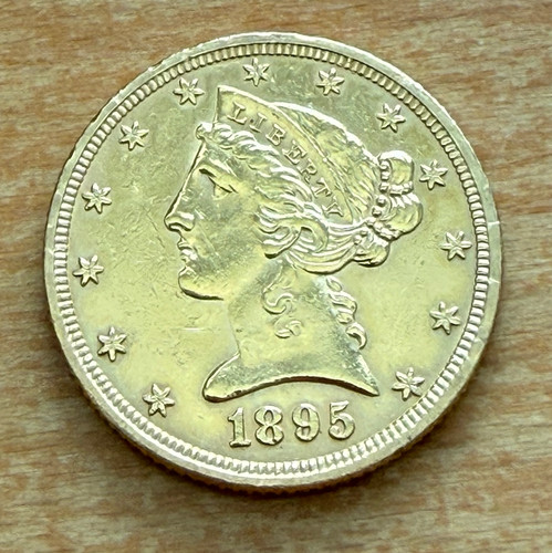 1895 oro 5 dollari testa - us,
