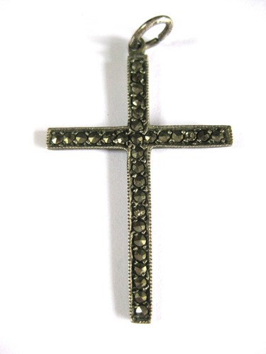 Antico pendente croce argento - antico,