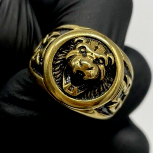 Anello uomo testa leone - anello,