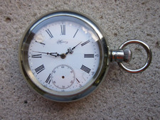 OROLOGIO DA TASCA HENRY CASSA ACCIAIO A VITE MOLTO BELLO CIPOLLA TASCHINO ANTICO