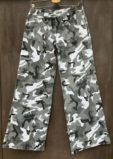 Pantalone A Palazzo Cargo Da Donna Largo Ampio Camouflage  Militare Taglia S M L