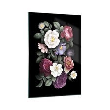 Quadro su Vetro 70x100cm Fiori
