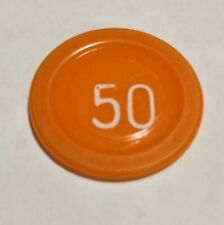 19 FISH da Gioco - ARANCIONE - Valore 50 - Carte Poker Fishes Chips Soldi Plasti