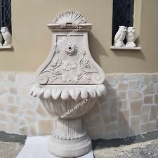 FONTANA A PARETE DA MURO CON VASCA LAVANDINO PER ESTERNO  GIARDINO  IN  CEMENTO