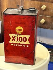 SHELL X-100 Lattina Olio Vintage 