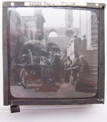Magic lantern slide street - magic,