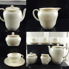 ANTICO PREZIOSO SERVIZIO CAFFÈ PORCELLANA PROFILO ORO BAVARIA SELTMANN WEIDEN 